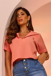 Blusa semi cropped
