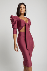 Vestido Chanel Tubinho Manga Bufante Francesa