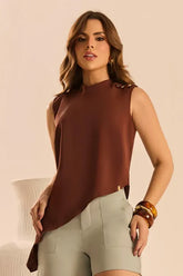 Blusa gola alta