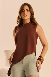 Blusa gola alta